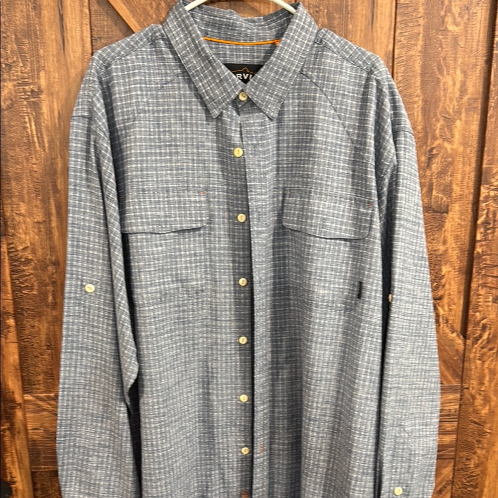Men's Blue Plaid Shirt